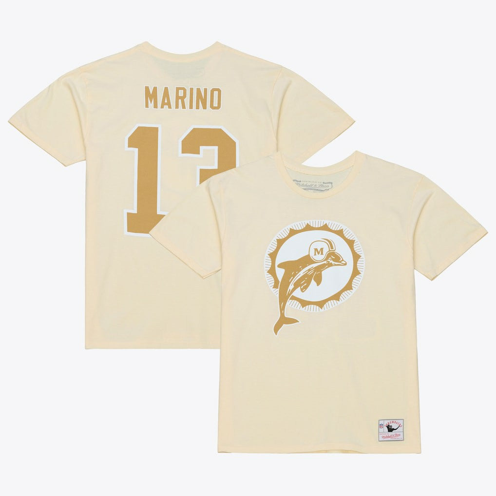 Miami Dolphins Mitchell & Ness Dan Marino  Sandman Name & Number T-Shirt