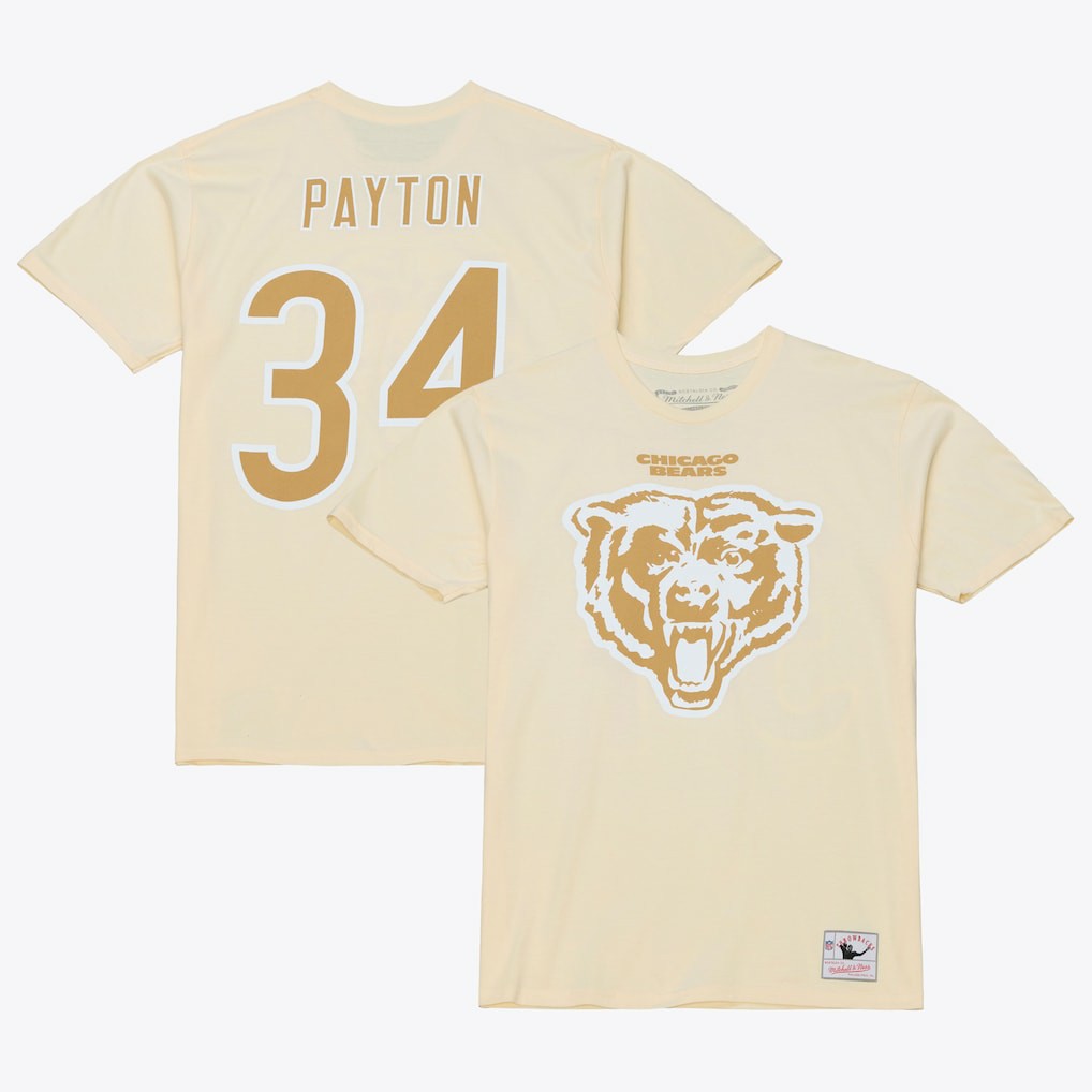 Chicago Bears Mitchell & Ness Walter Payton  Sandman Name & Number T-Shirt