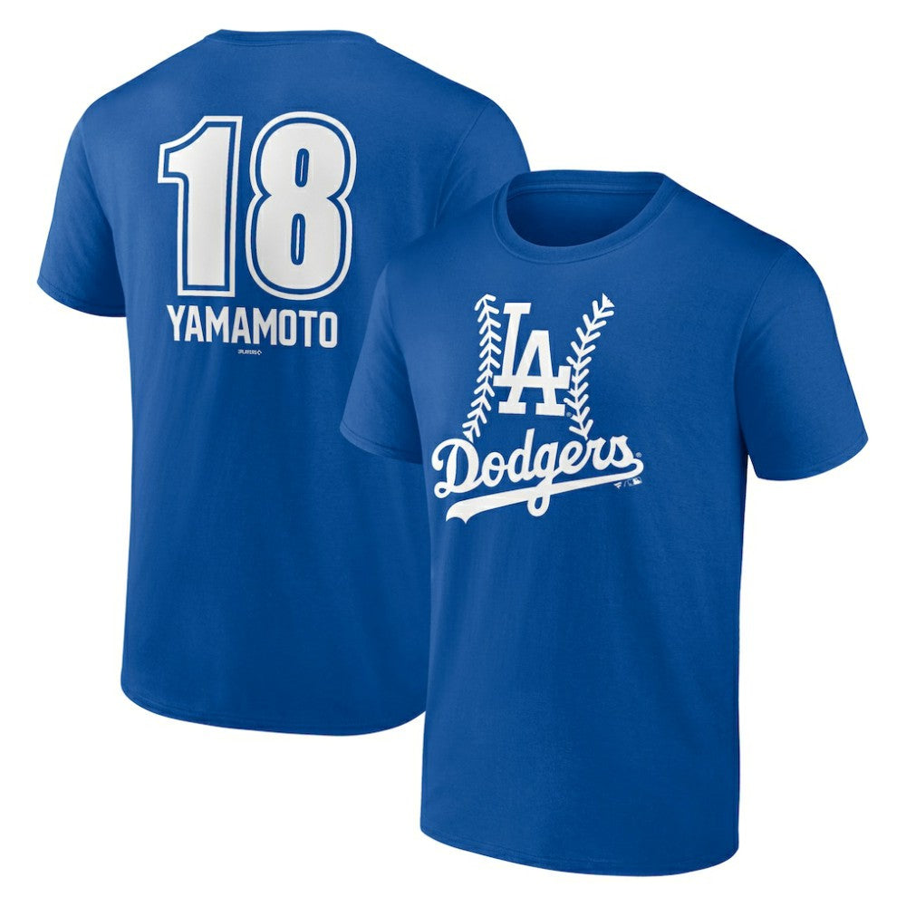 Yoshinobu Yamamoto Los Angeles Dodgers Fastball Player Name & Number T-Shirt | MLB Sale
