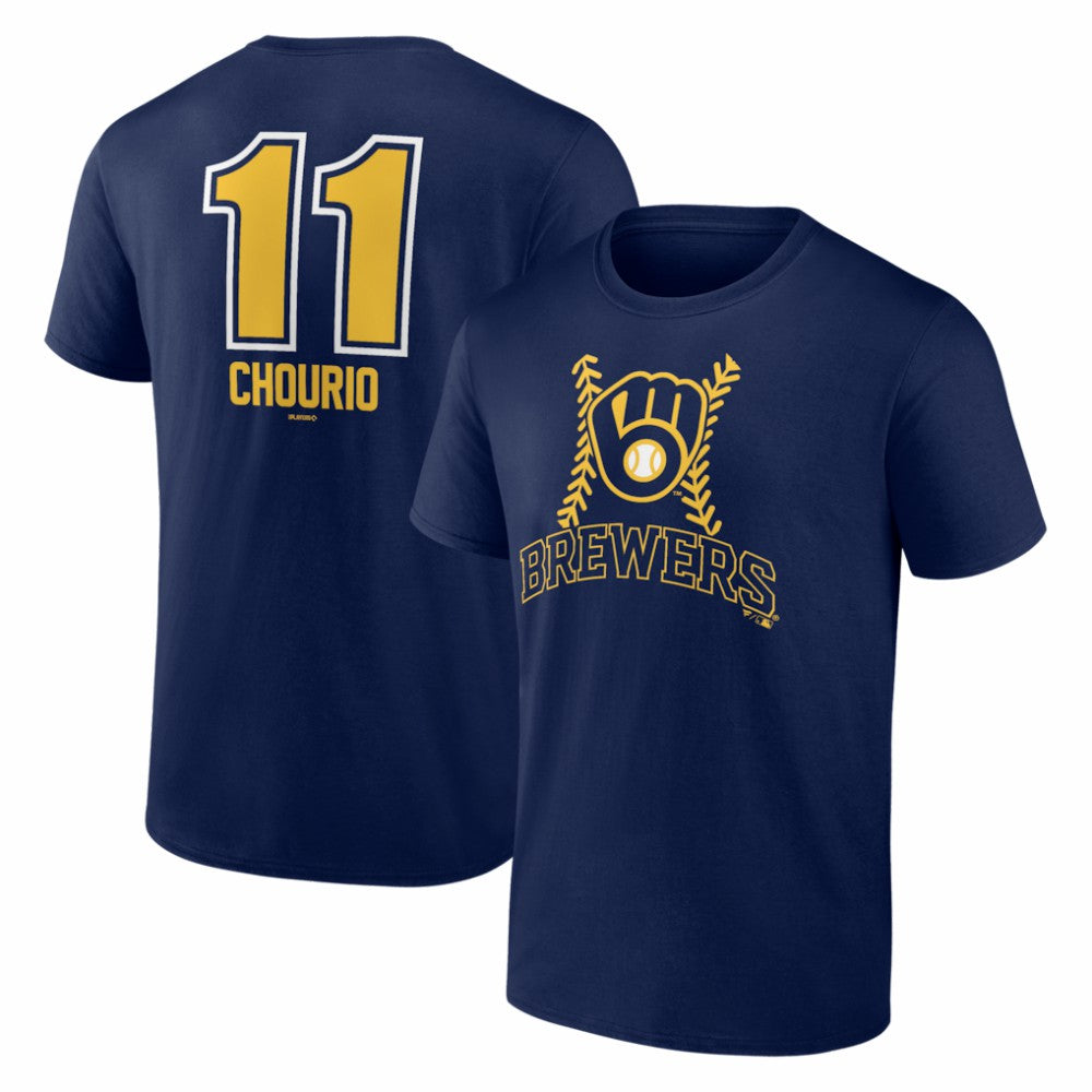Jackson Chourio Milwaukee Brewers Fastball Player Name & Number T-Shirt | MLB Outlet