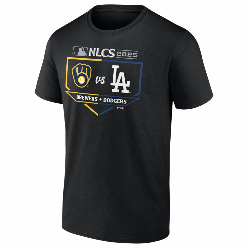 Milwaukee Brewers vs. Los Angeles Dodgers 2025 National League Championship Series Matchup Batter's Box T-Shirt | MLB Outlet