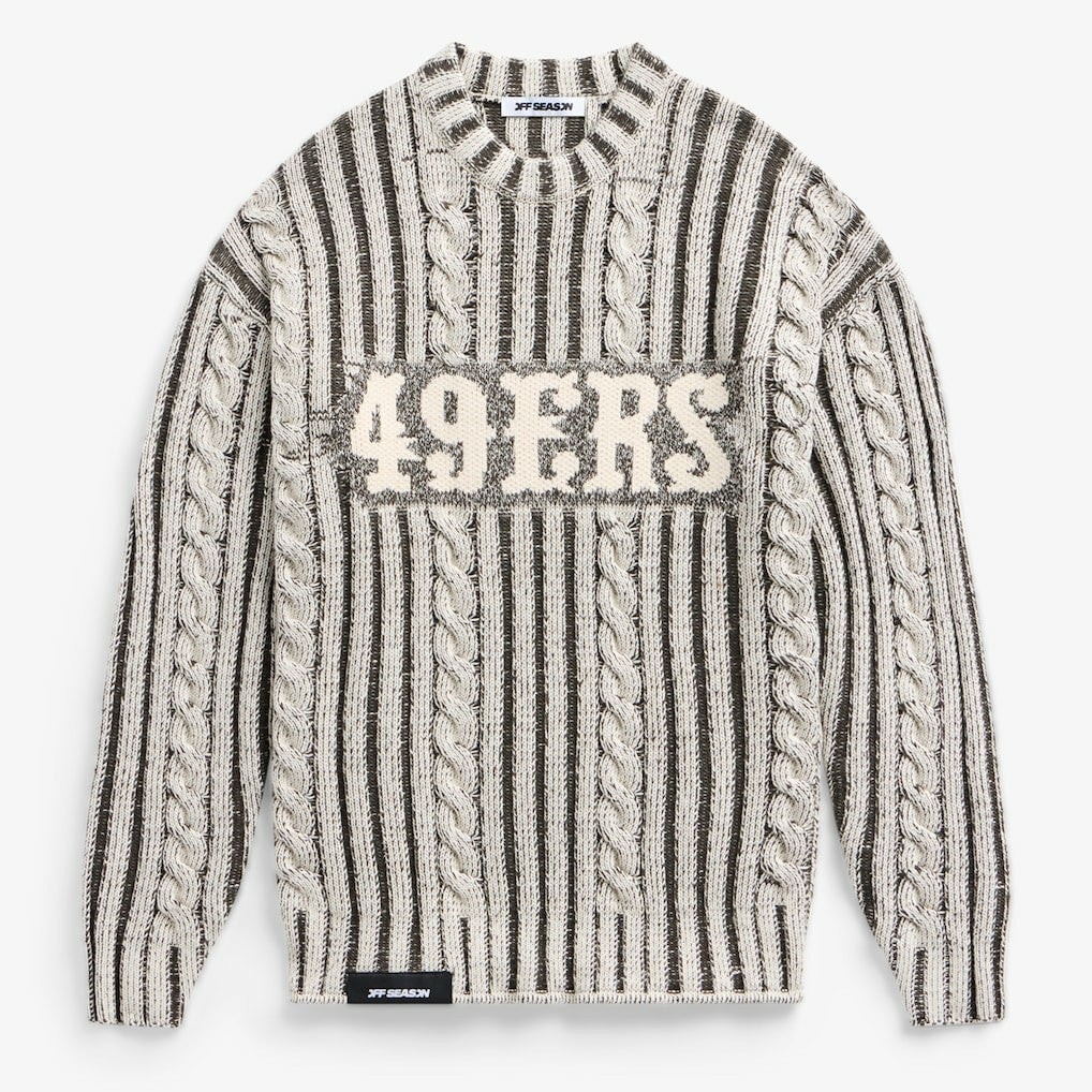 San Francisco 49ers  Off Season x NFL Unisex Cable Knit Sweater