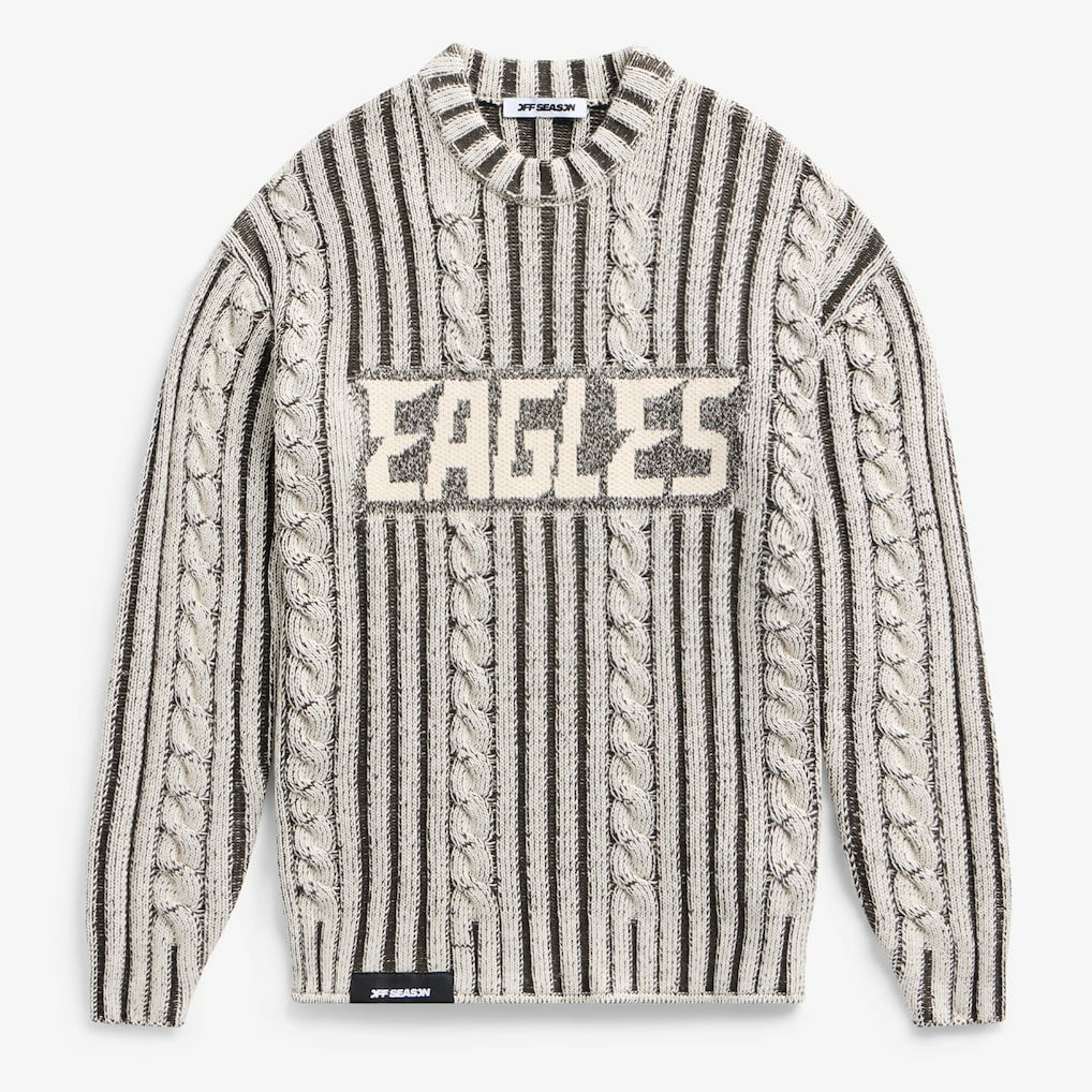 Philadelphia Eagles  Off Season x NFL Unisex Cable Knit Sweater
