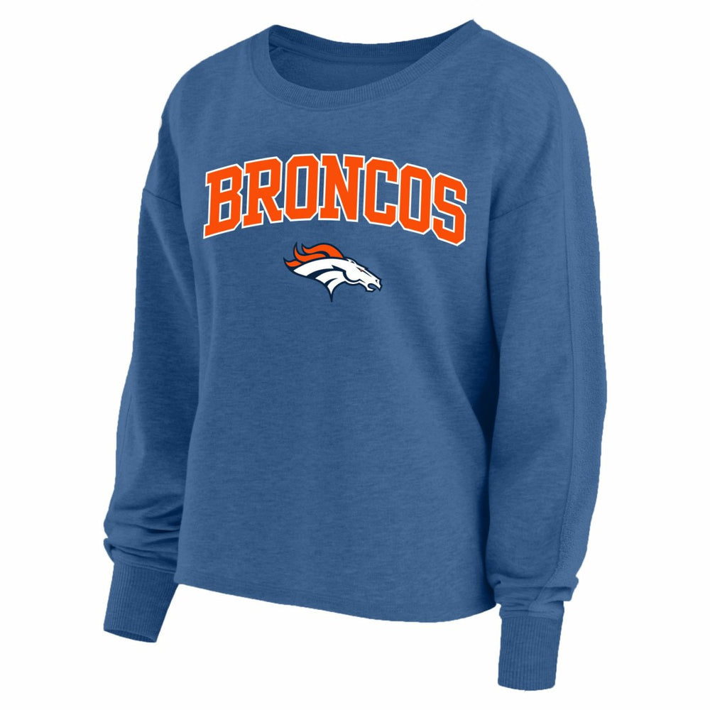 Denver Broncos  Profile Women's Plus Size Acid Wash Raglan Sweatshirt