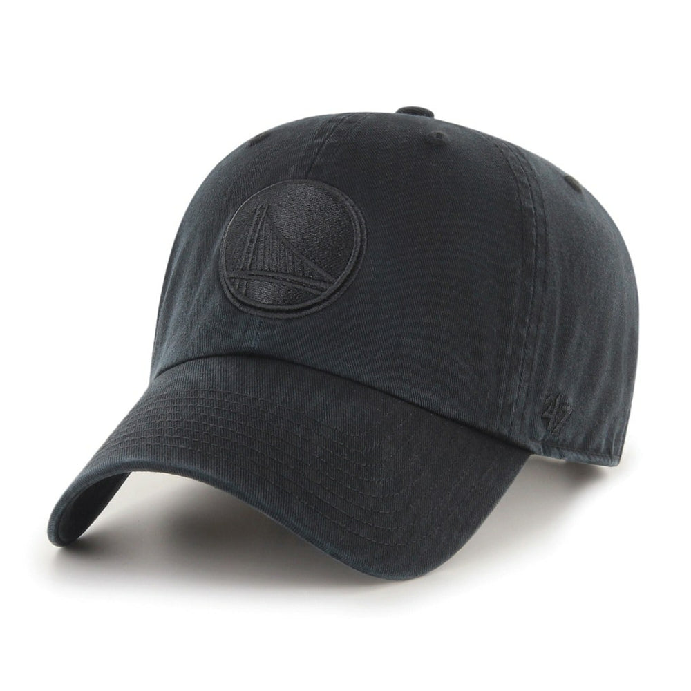 Golden State Warriors '47 Black on Black Clean Up Adjustable Hat For Sale