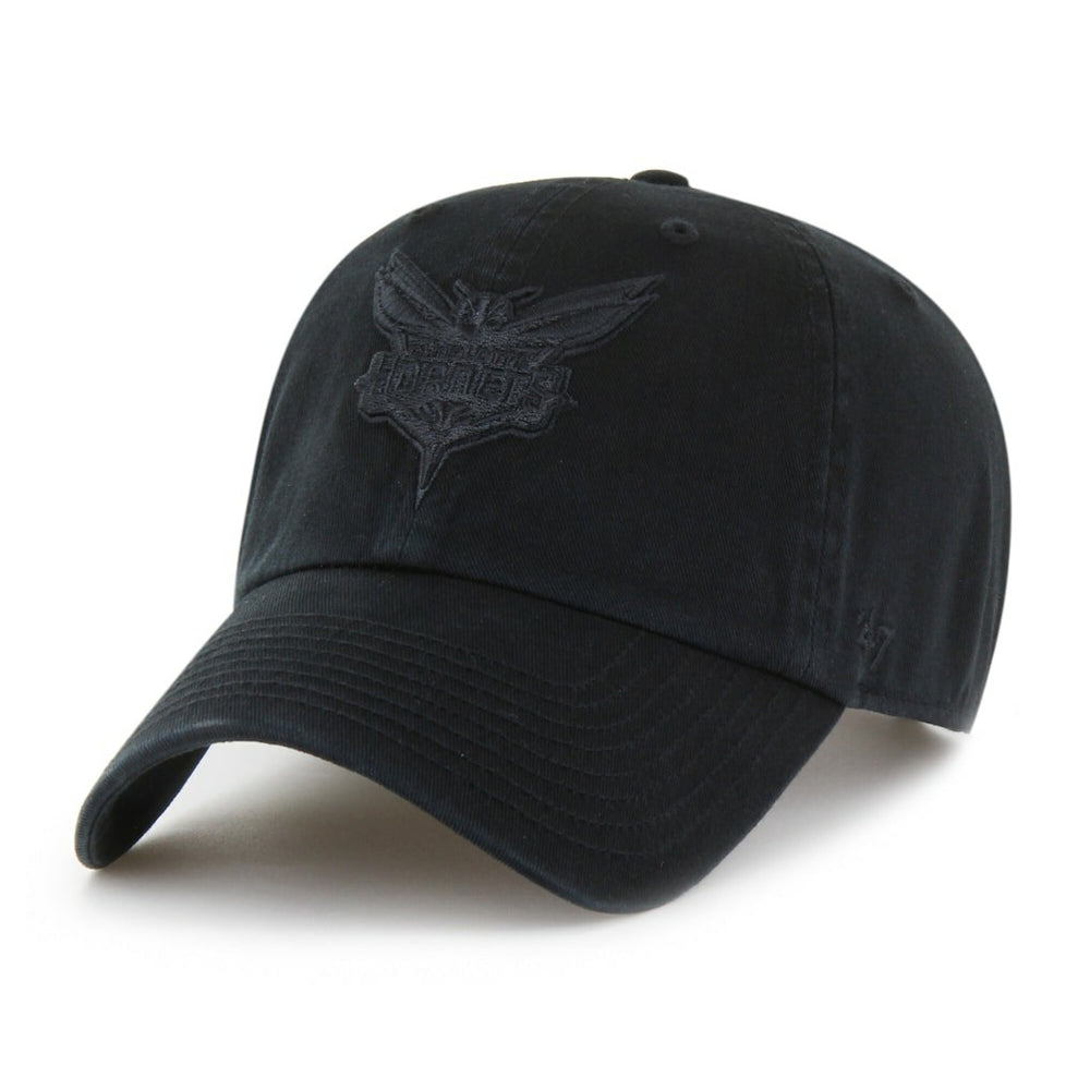 Charlotte Hornets '47 Black on Black Clean Up Adjustable Hat Online