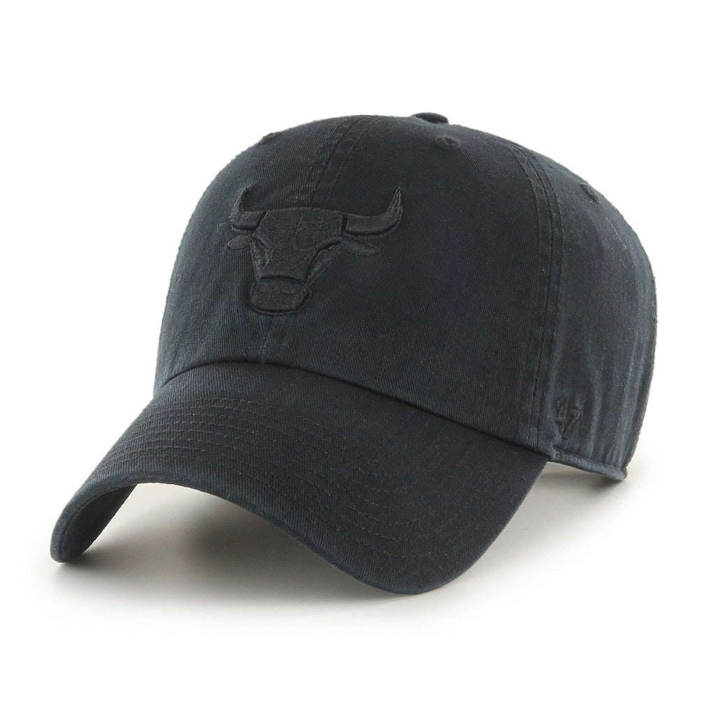 Chicago Bulls '47 Black on Black Clean Up Adjustable Hat New