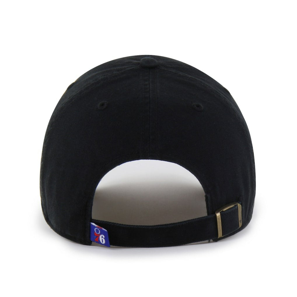 Philadelphia 76ers '47 Black on Black Clean Up Adjustable Hat Online
