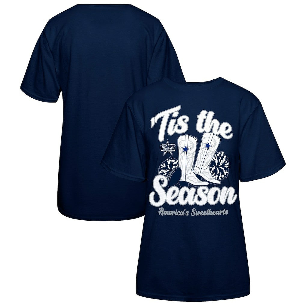 Dallas Cowboys  Women's 'Tis The Season Boots T-Shirt