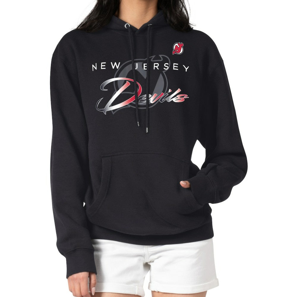 New Jersey Devils G-III 4Her by Carl Banks Shadow Logo Fleece Pullover Hoodie For Sale