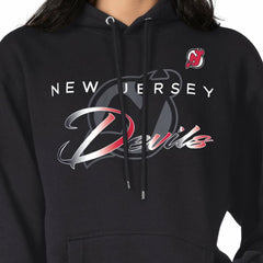 New Jersey Devils G-III 4Her by Carl Banks Shadow Logo Fleece Pullover Hoodie For Sale