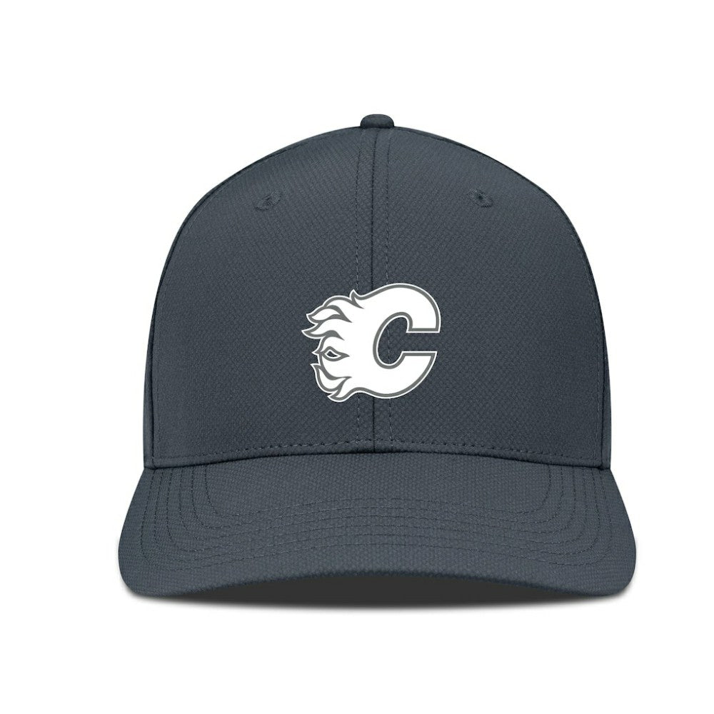 Calgary Flames Levelwear Rise Slate & Snow Structured Flex Hat Outlet