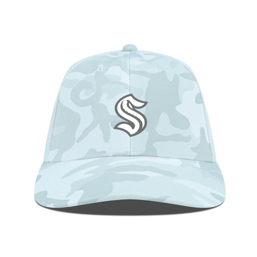 Seattle Kraken Levelwear Clash Slate & Snow Meshback Flex Hat Online
