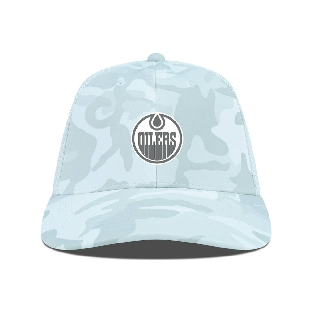 Edmonton Oilers Levelwear Clash Slate & Snow Meshback Flex Hat Online