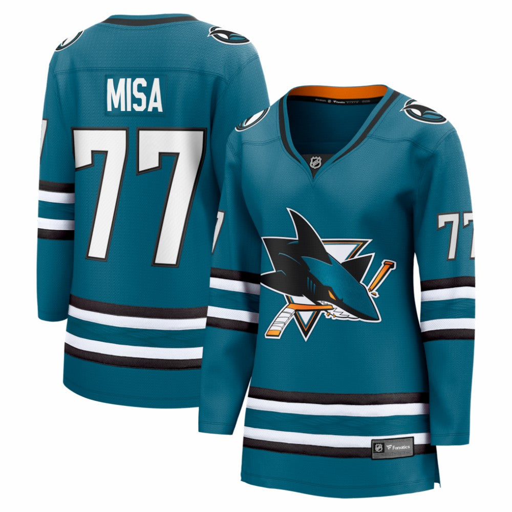 Michael Misa San Jose Sharks Fanatics Women's Breakaway Jersey For Sale