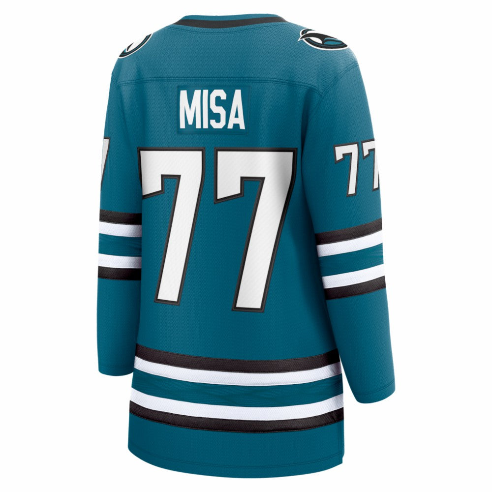 Michael Misa San Jose Sharks Fanatics Women's Breakaway Jersey For Sale