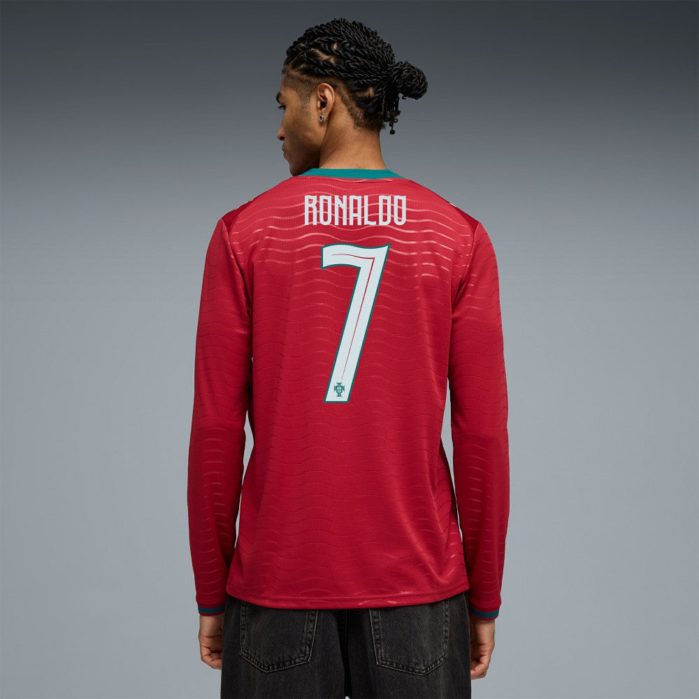 Cristiano Ronaldo Portugal National Team 2026 Home Replica Long Sleeve Jersey Red - Puma
