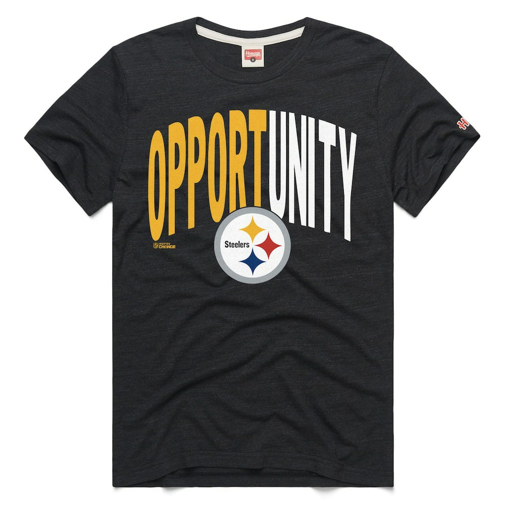 Pittsburgh Steelers  Homage Unisex 2025 Inspire Change Opportunity Tri-Blend T-Shirt