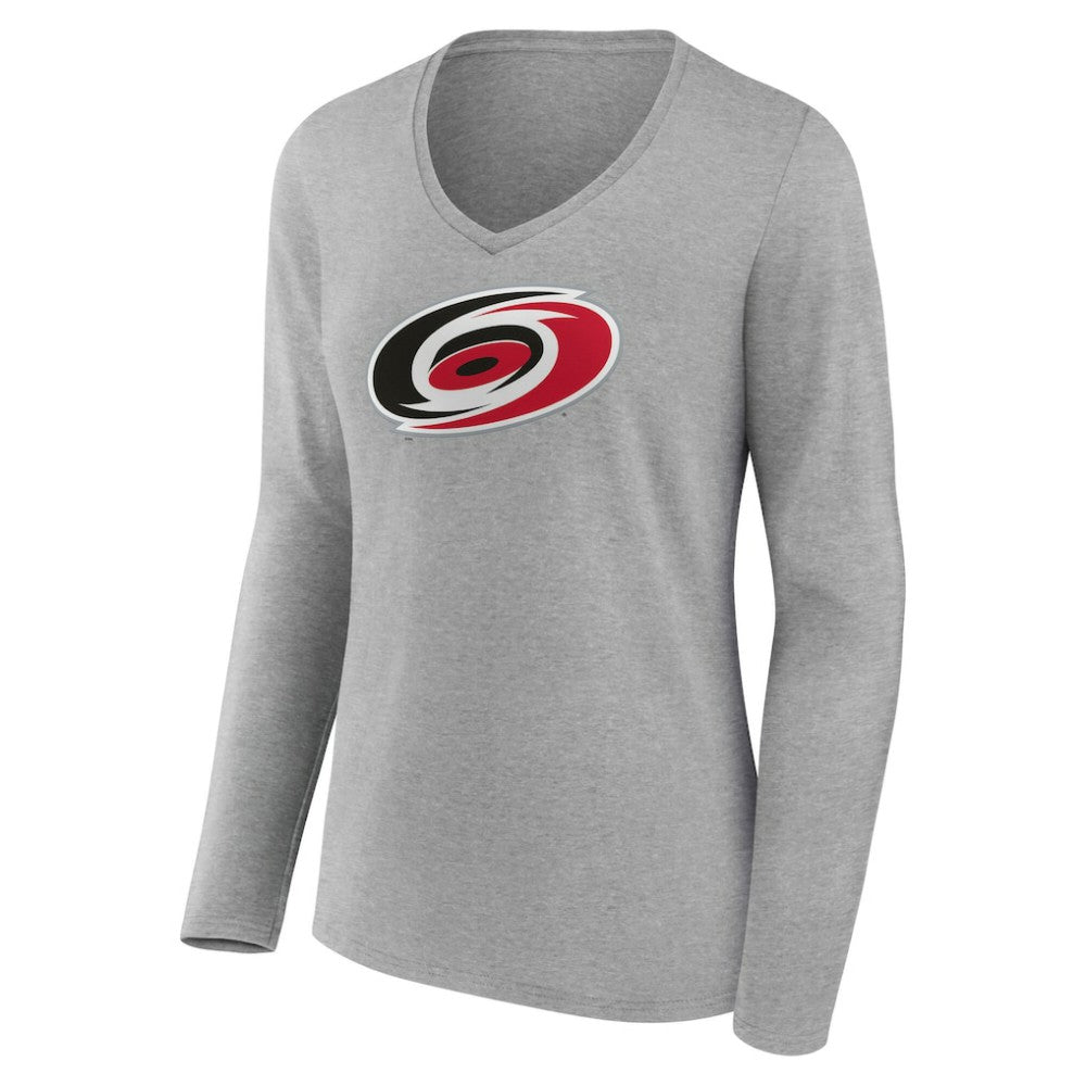Carolina Hurricanes Women's Primary Logo Long Sleeve V-Neck T-Shirt Online