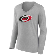 Carolina Hurricanes Women's Primary Logo Long Sleeve V-Neck T-Shirt Online