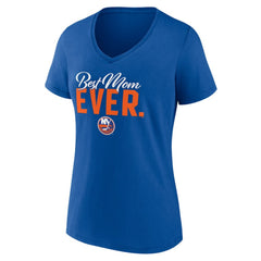 New York Islanders Women's Best Mom Ever V-Neck T-Shirt Outlet