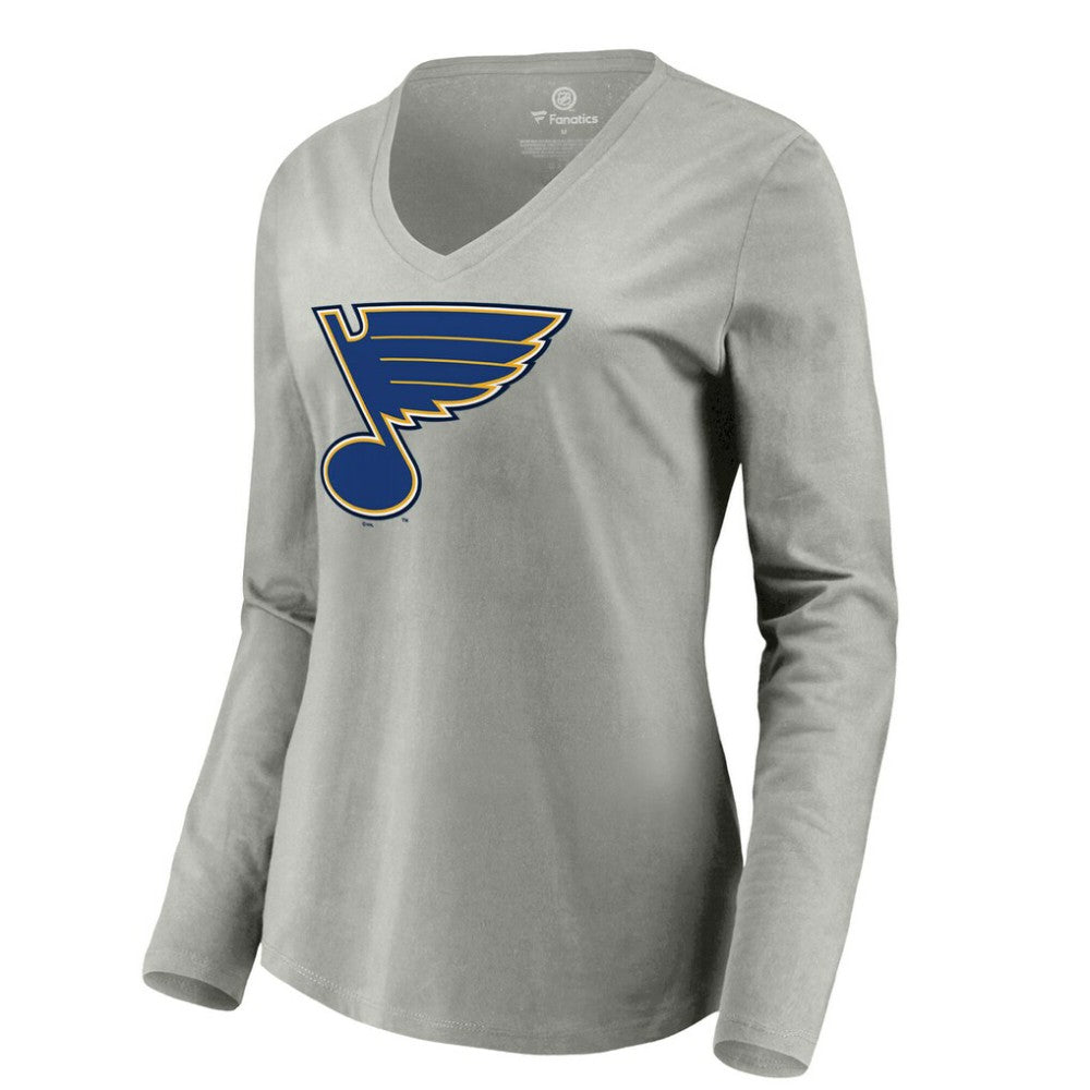 St. Louis Blues Women's Primary Logo Long Sleeve V-Neck T-Shirt Online