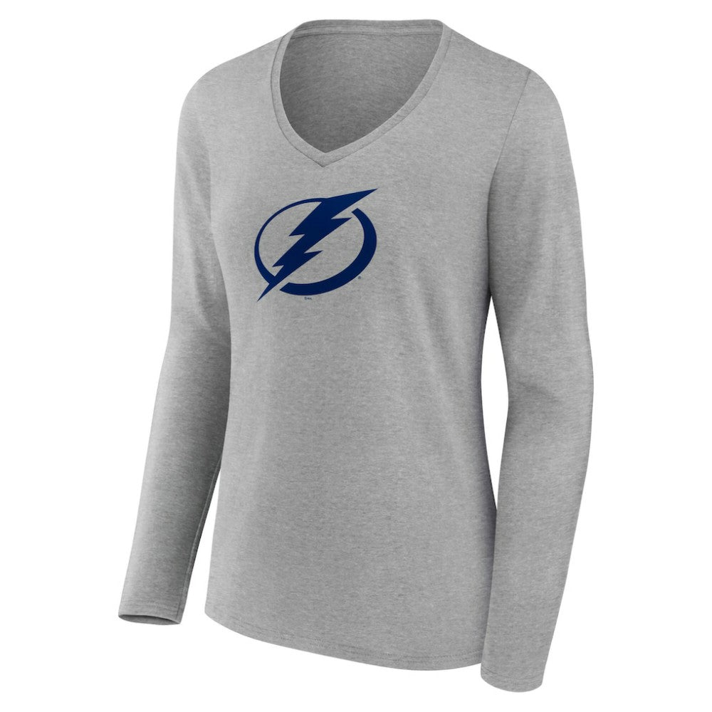 Tampa Bay Lightning Women's Primary Logo Long Sleeve V-Neck T-Shirt Discount