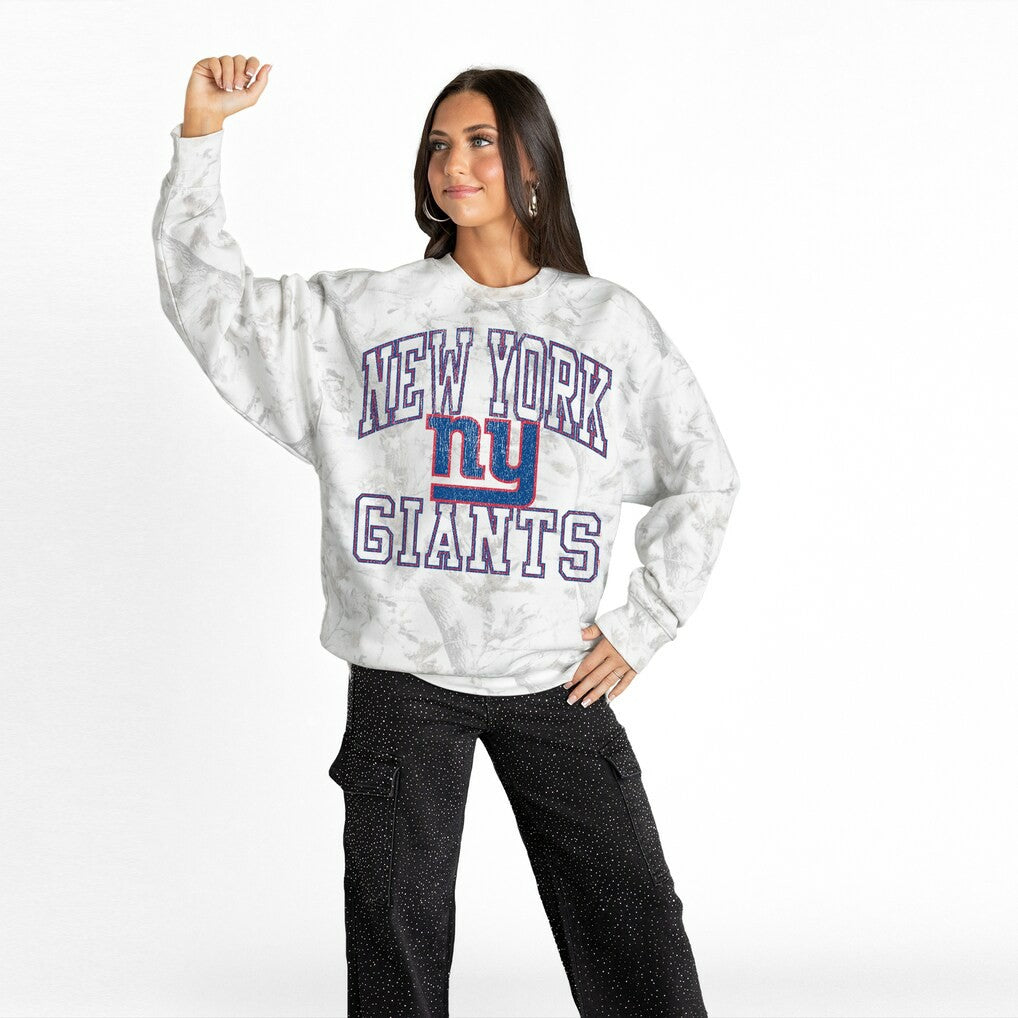 New York Giants  Gameday Couture Women's Whiteout Oversized Premium Fleece Sweatshirt