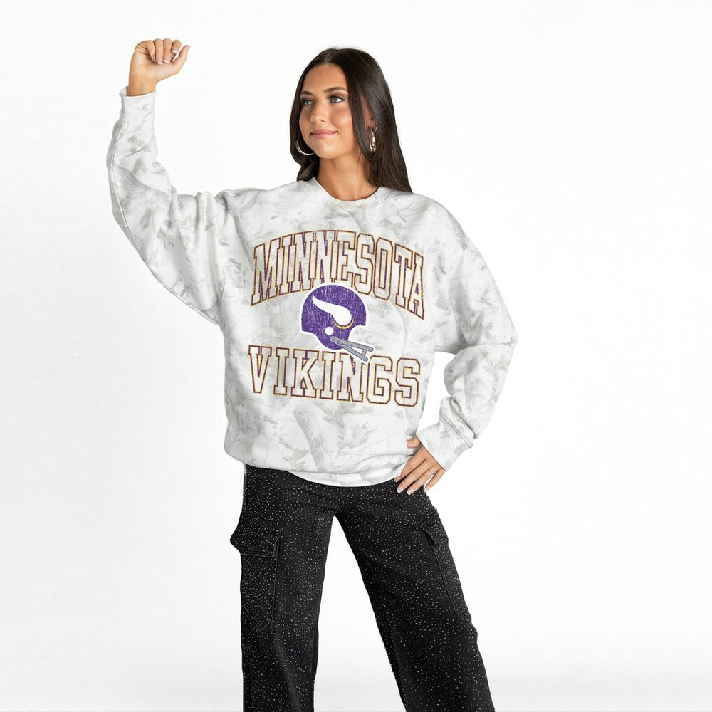 Minnesota Vikings  Gameday Couture Women's Whiteout Oversized Premium Fleece Sweatshirt