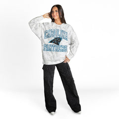 Carolina Panthers  Gameday Couture Women's Whiteout Oversized Premium Fleece Sweatshirt