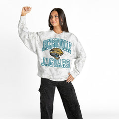 Jacksonville Jaguars  Gameday Couture Women's Whiteout Oversized Premium Fleece Sweatshirt
