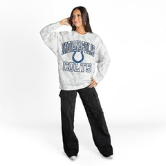 Indianapolis Colts  Gameday Couture Women's Whiteout Oversized Premium Fleece Sweatshirt