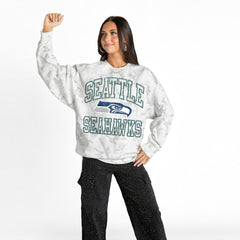 Seattle Seahawks  Gameday Couture Women's Whiteout Oversized Premium Fleece Sweatshirt