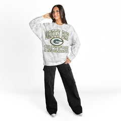 Green Bay Packers  Gameday Couture Women's Whiteout Oversized Premium Fleece Sweatshirt