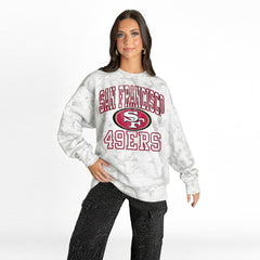 San Francisco 49ers  Gameday Couture Women's Whiteout Oversized Premium Fleece Sweatshirt