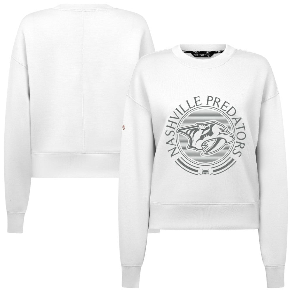 Nashville Predators Levelwear Women's Slate & Snow Sponge Tri-Blend Sweatshirt Discount