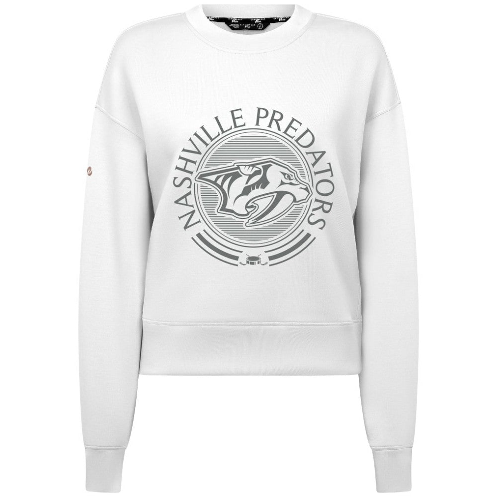 Nashville Predators Levelwear Women's Slate & Snow Sponge Tri-Blend Sweatshirt Discount