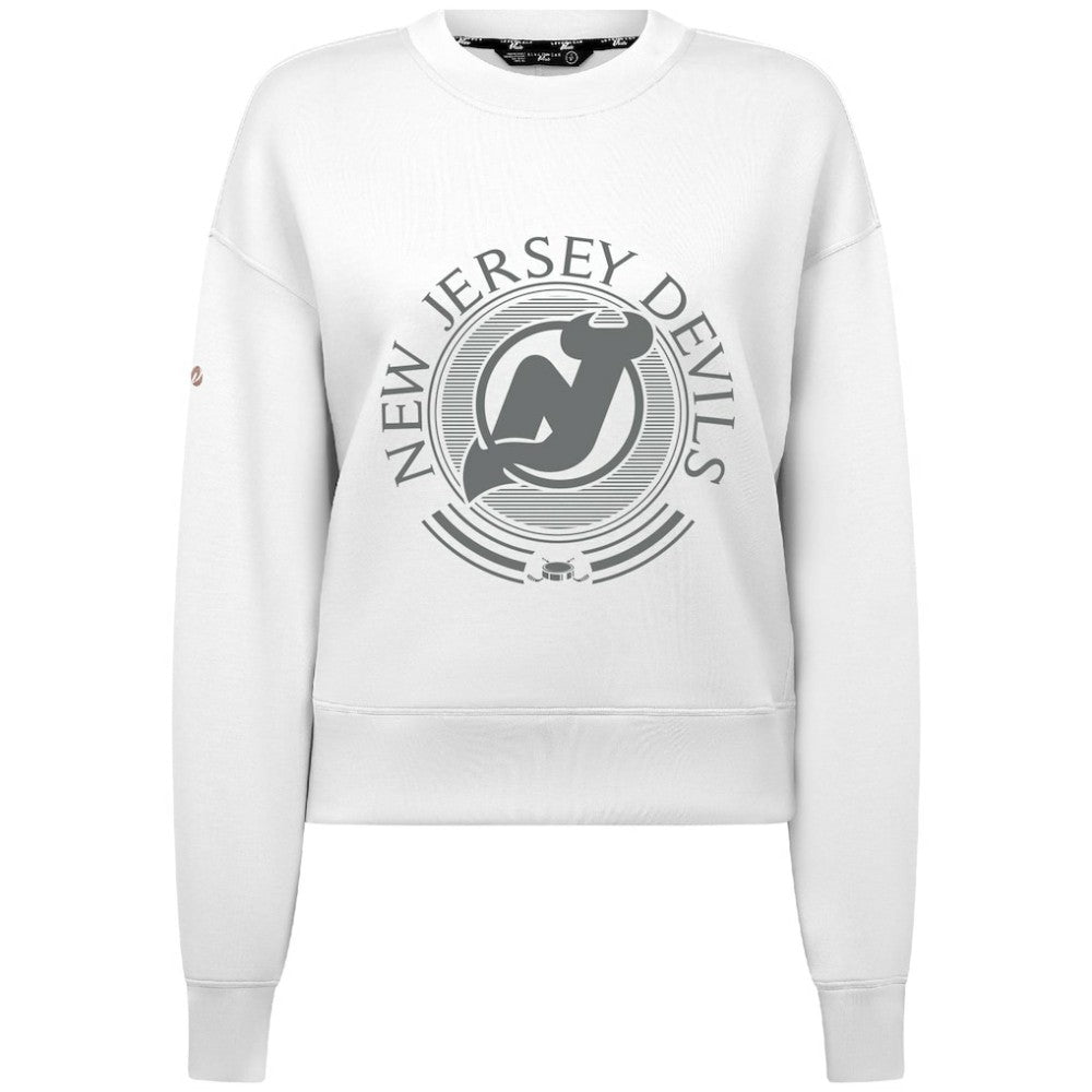 New Jersey Devils Levelwear Women's Slate & Snow Sponge Tri-Blend Sweatshirt On Sale