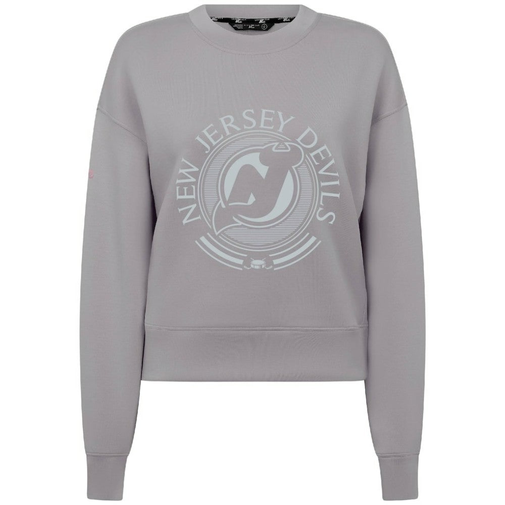 New Jersey Devils Levelwear Women's Slate & Snow Sponge Tri-Blend Sweatshirt On Sale