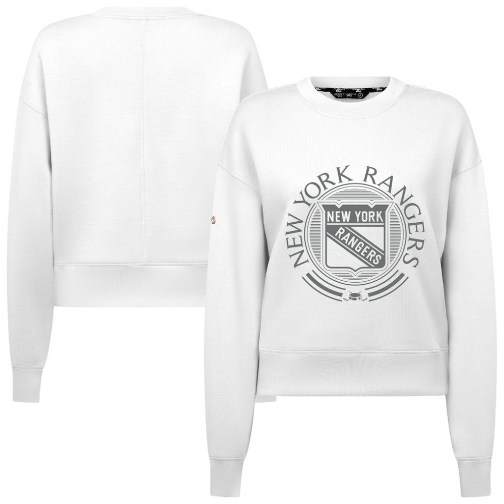 New York Rangers Levelwear Women's Slate & Snow Sponge Tri-Blend Sweatshirt Sale
