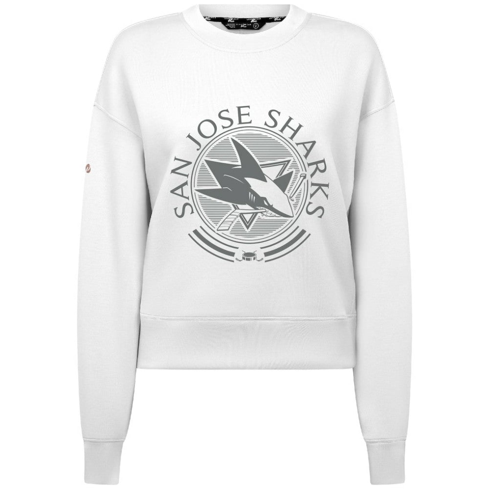 San Jose Sharks Levelwear Women's Slate & Snow Sponge Tri-Blend Sweatshirt Outlet