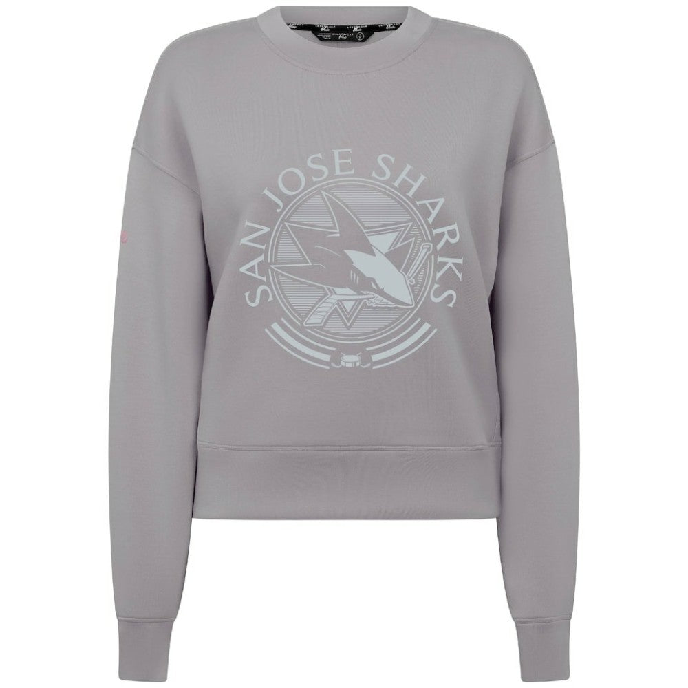 San Jose Sharks Levelwear Women's Slate & Snow Sponge Tri-Blend Sweatshirt Outlet