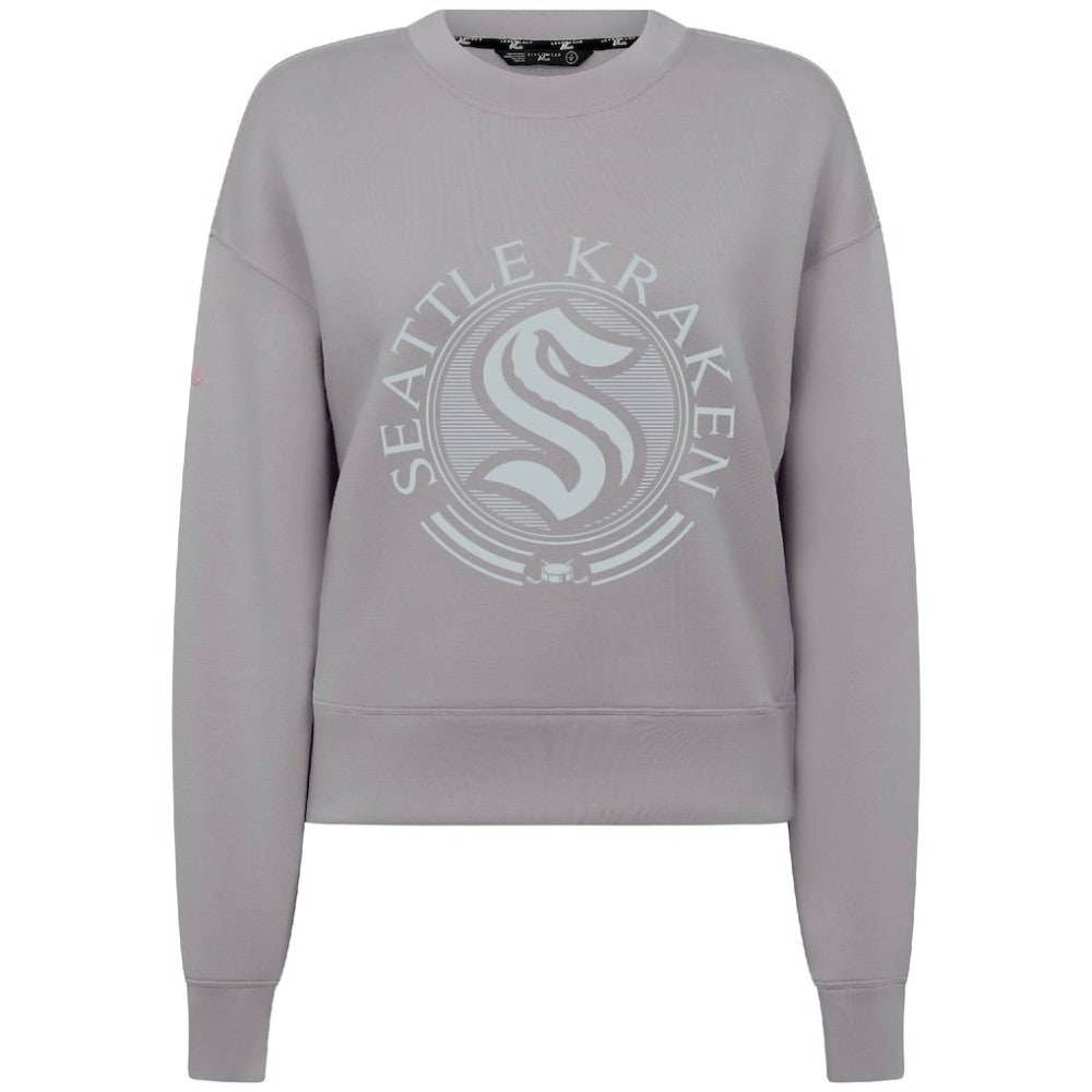 Seattle Kraken Levelwear Women's Slate & Snow Sponge Tri-Blend Sweatshirt For Sale