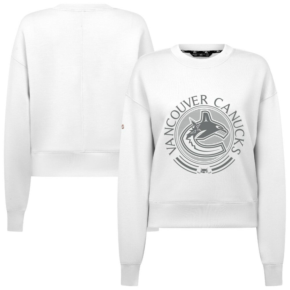 Vancouver Canucks Levelwear Women's Slate & Snow Sponge Tri-Blend Sweatshirt Online