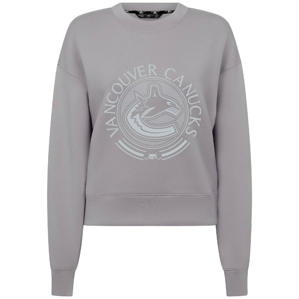 Vancouver Canucks Levelwear Women's Slate & Snow Sponge Tri-Blend Sweatshirt On Sale
