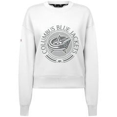 Columbus Blue Jackets Levelwear Women's Slate & Snow Sponge Tri-Blend Sweatshirt For Sale