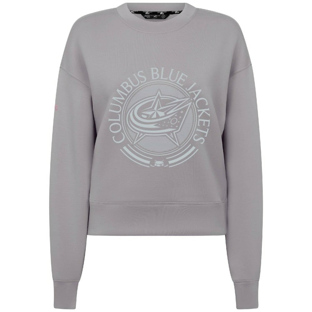 Columbus Blue Jackets Levelwear Women's Slate & Snow Sponge Tri-Blend Sweatshirt Sale