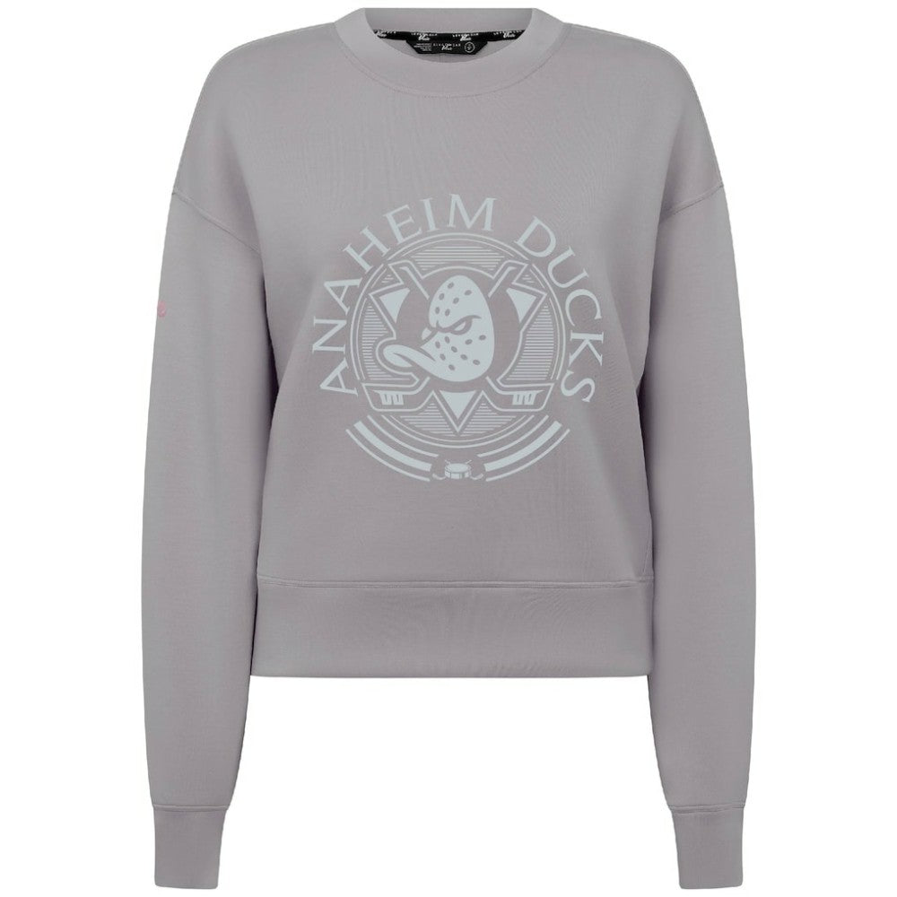 Anaheim Ducks Levelwear Women's Slate & Snow Sponge Tri-Blend Sweatshirt Discount