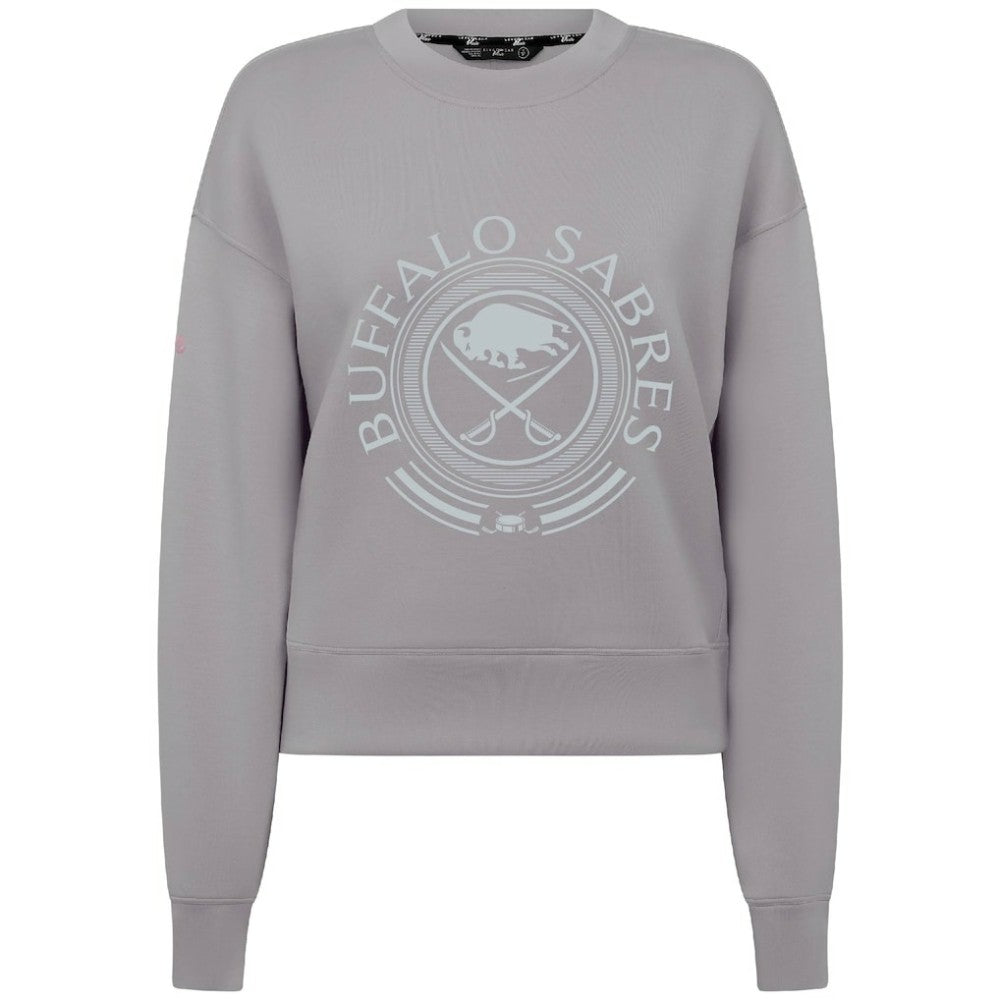 Buffalo Sabres Levelwear Women's Slate & Snow Sponge Tri-Blend Sweatshirt Sale
