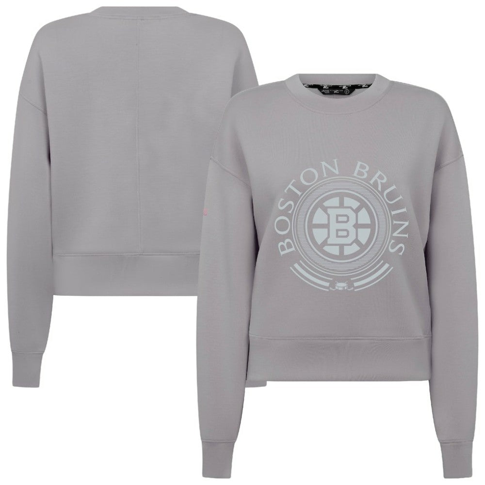 Boston Bruins Levelwear Women's Slate & Snow Sponge Tri-Blend Sweatshirt Outlet